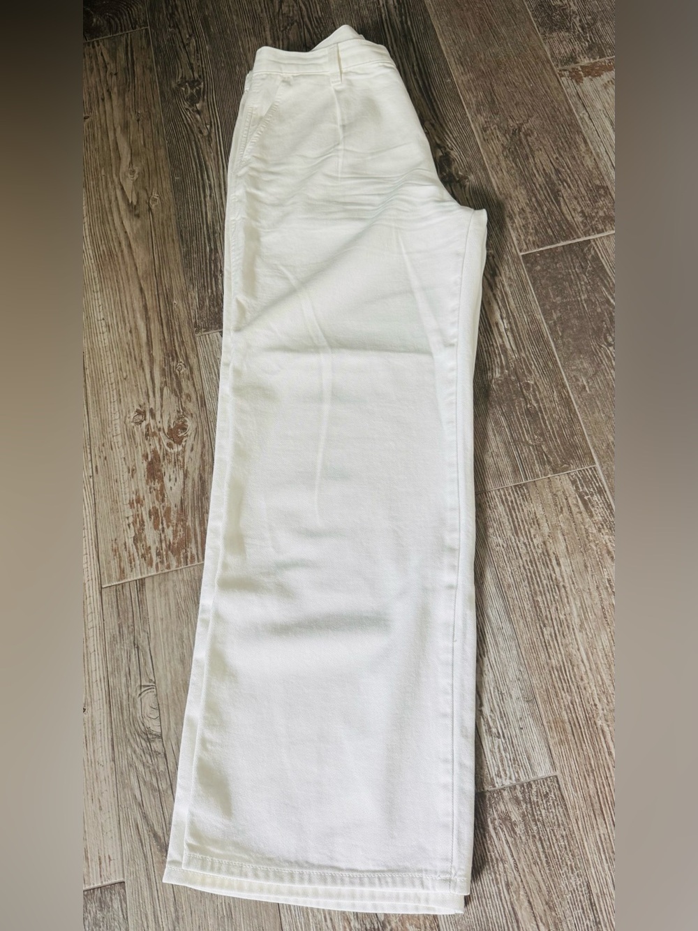 Massimo Dutti pleased White Wide-Leg Jeans